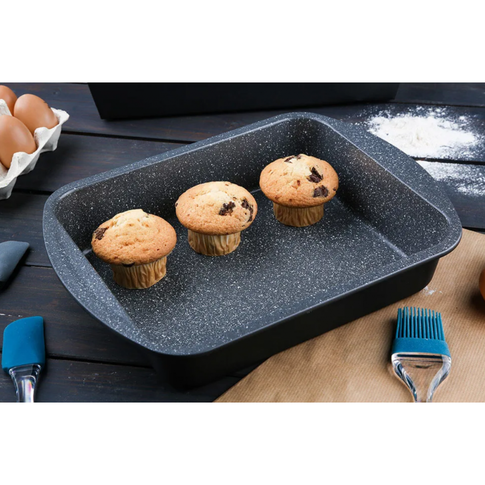 Tava cuptor Black Roast, otel carbon, 35 x 27 x h 6,8 cm