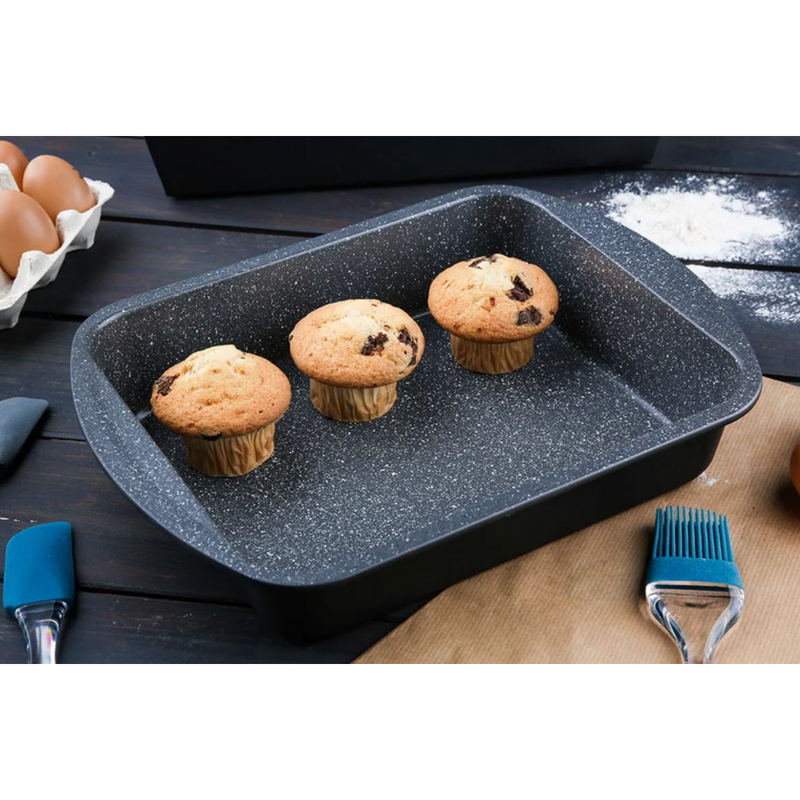 Tava cuptor Black Roast, otel carbon, 35 x 27 x h 6,8 cm