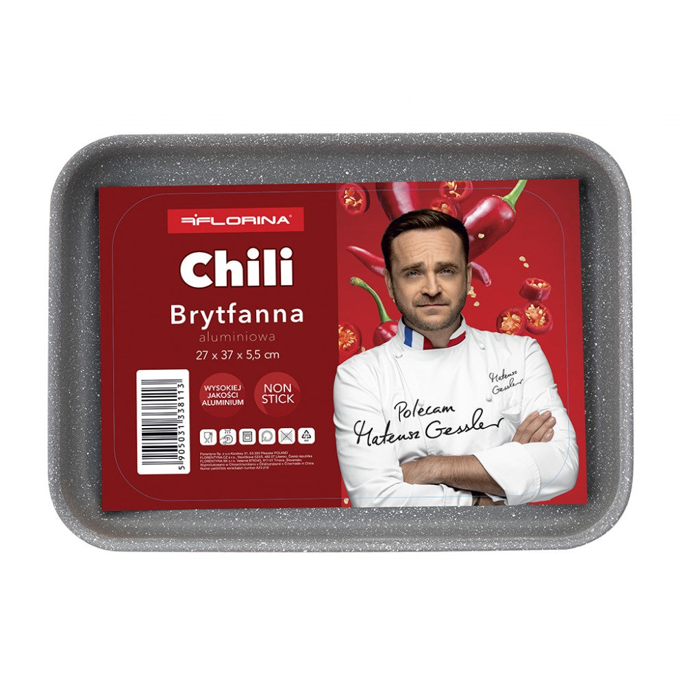 Tava cuptor Florina Chili, aluminiu, antiaderenta, 27 x 37 x 5 cm