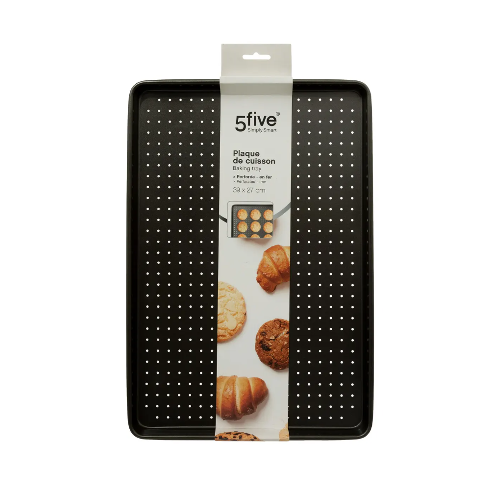 Tava cuptor SG, perforata, otel carbon, antiaderenta, 39 x 27 x H 2 cm