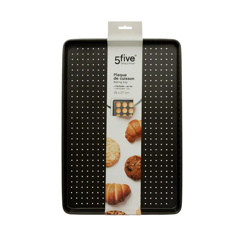Tava cuptor SG, perforata, otel carbon, antiaderenta, 39 x 27 x H 2 cm