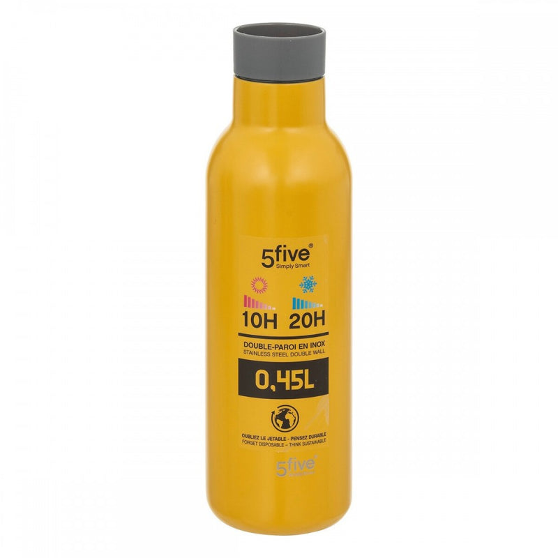 Termos Bottle Zerro, galben, 0.45 litri, inox, 7 x H 23 cm