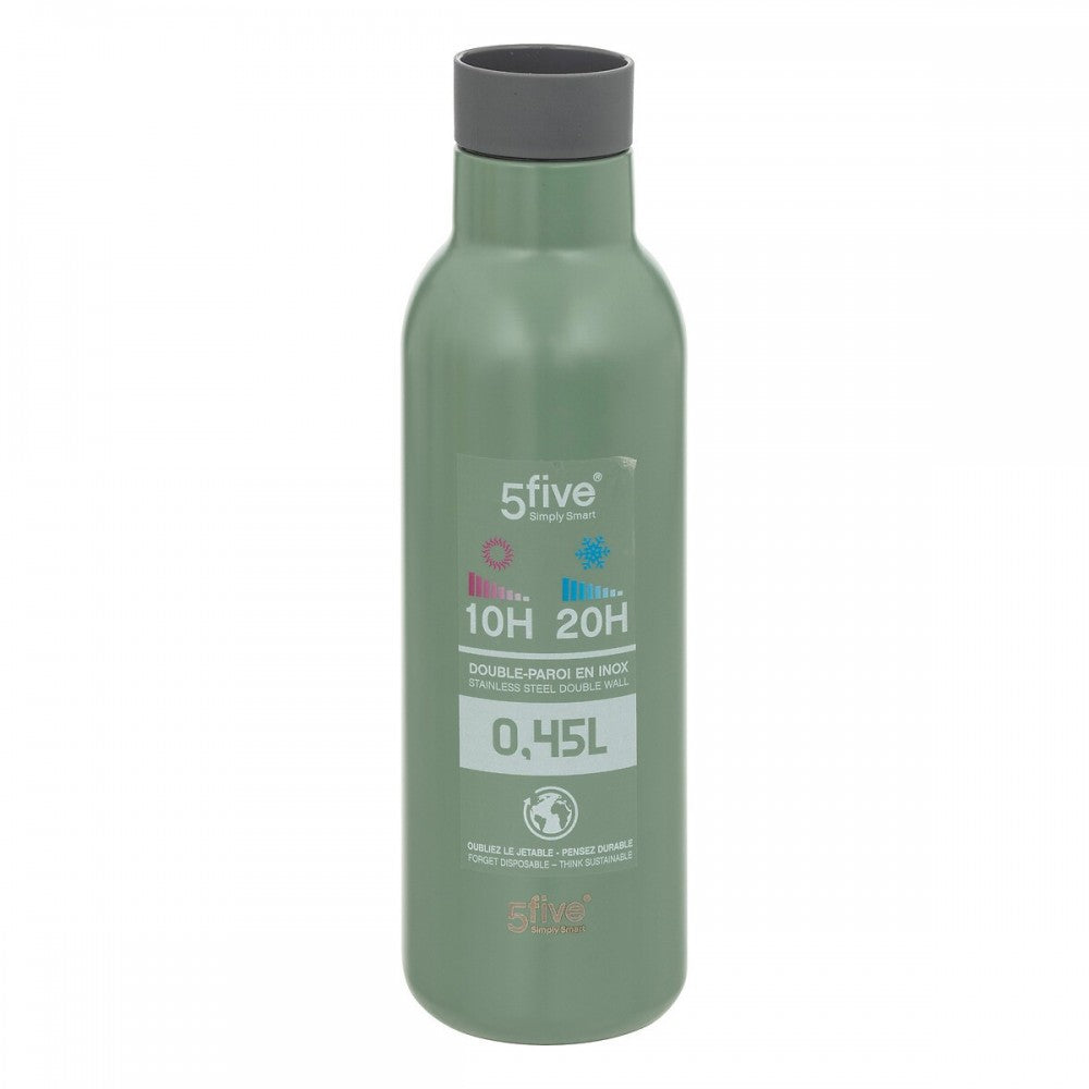 Termos Bottle Zerro, verde, inox, 0.45 litri, 7 x H 23 cm