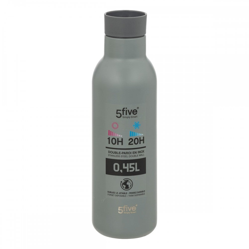 Termos Bottle Zerro, gri, 0.45 litri, inox, 7 x H 23 cm
