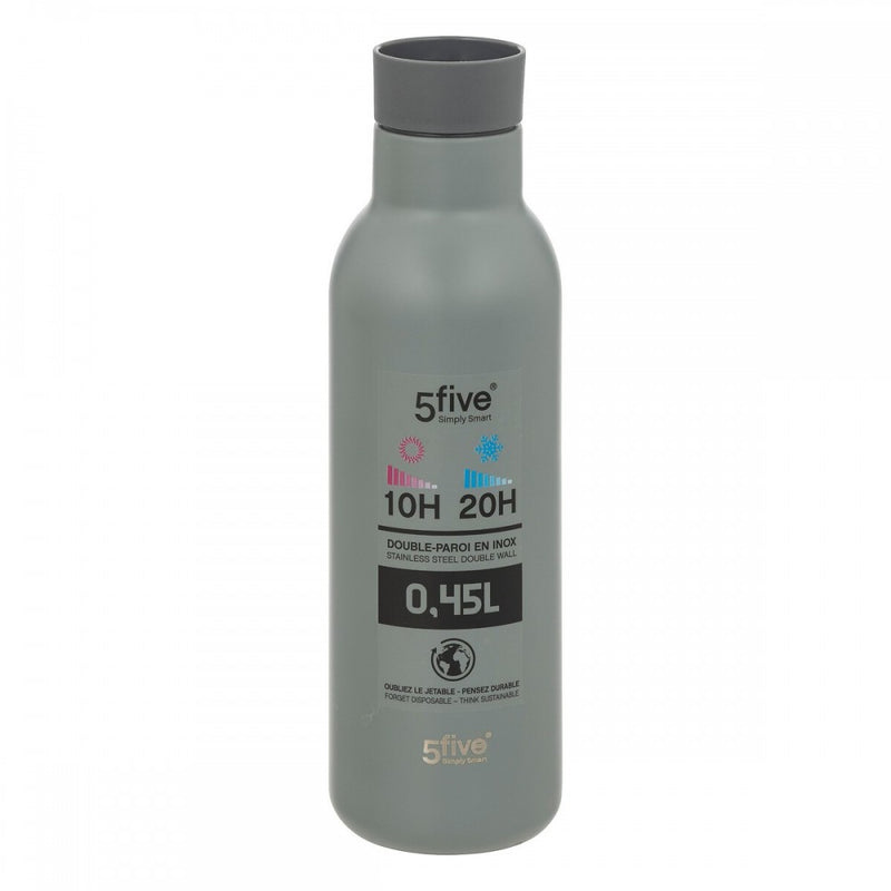 Termos Bottle Zerro, gri, 0.45 litri, inox, 7 x H 23 cm