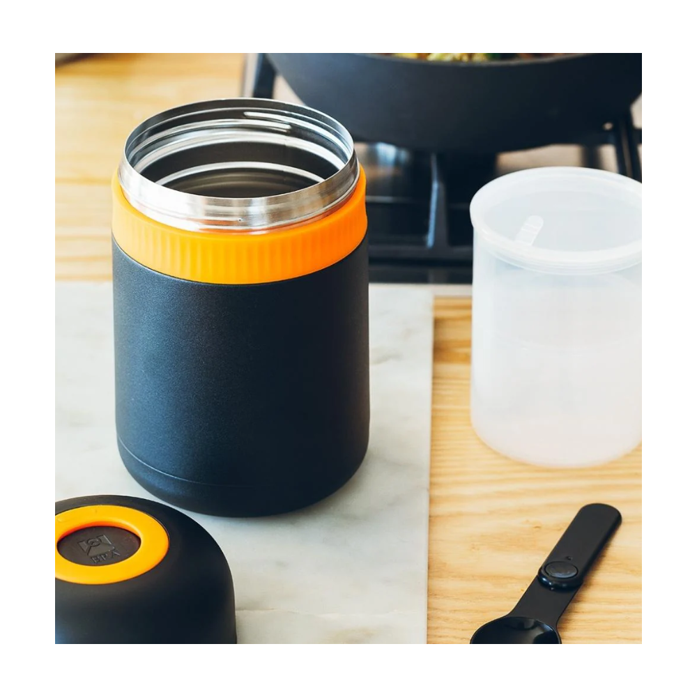 Termos BRA Efficient, pentru mancare, inox, negru, 1 litru, 11.9 x 20.5 cm
