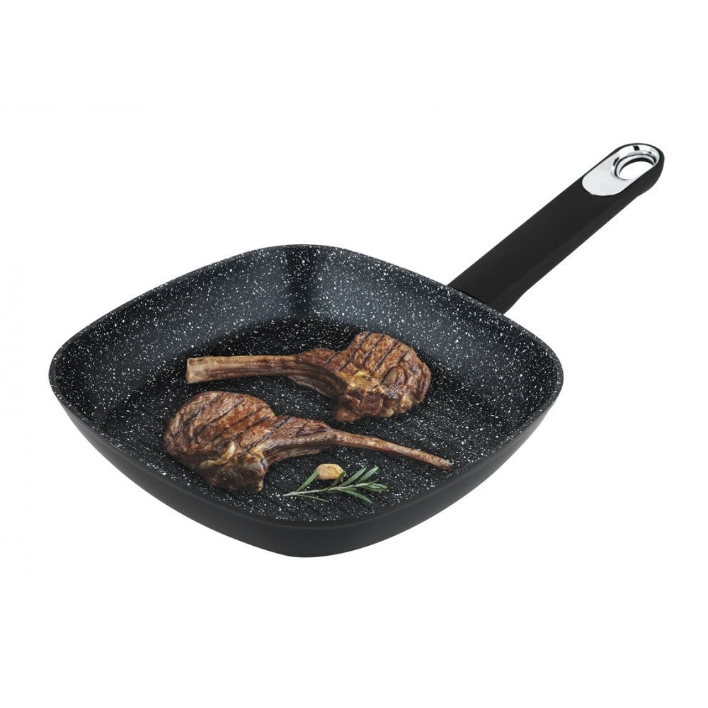 Tigaie Grill Marburg+, aluminiu, invelis Procalon Plus, 24X24 cm