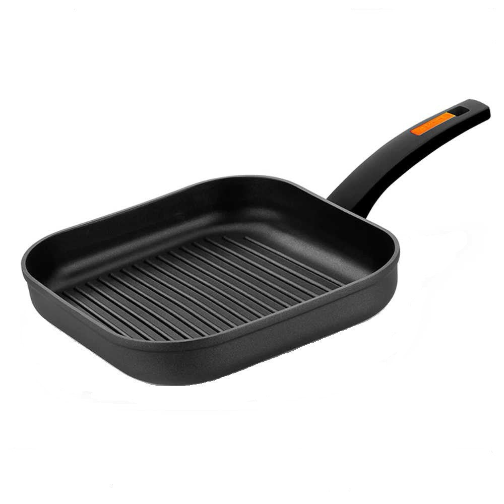 Tigaie Grill Monix Fuego, invelis antiaderent Xylan, aluminiu 4 mm, 28x28 cm