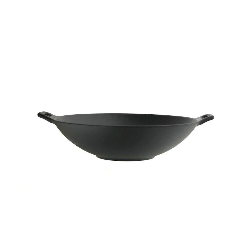 Tigaie wok Vietnam, fonta pura, 30 cm