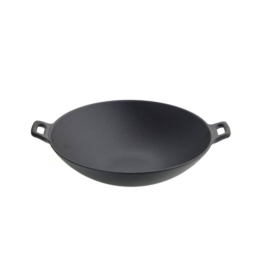 Tigaie wok Vietnam, fonta pura, 30 cm