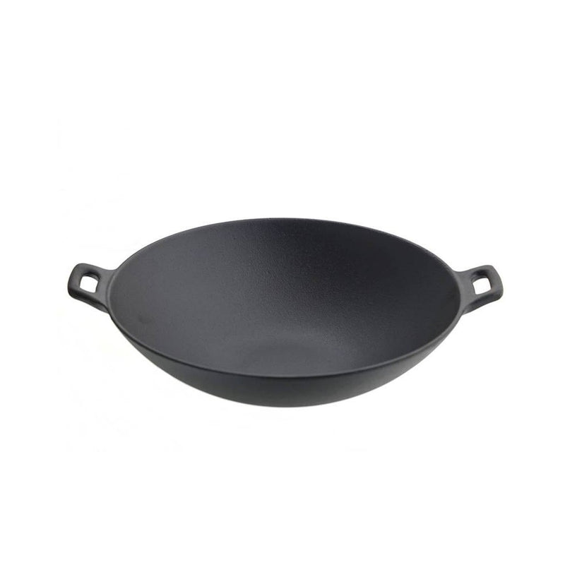 Tigaie wok Vietnam, fonta pura, 30 cm