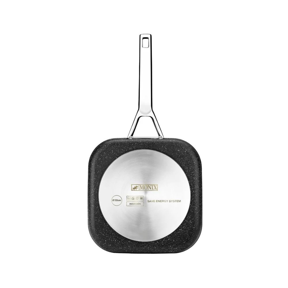 Tigaie Grill Monix Black Mineral, aluminiu 28 x 28 cm