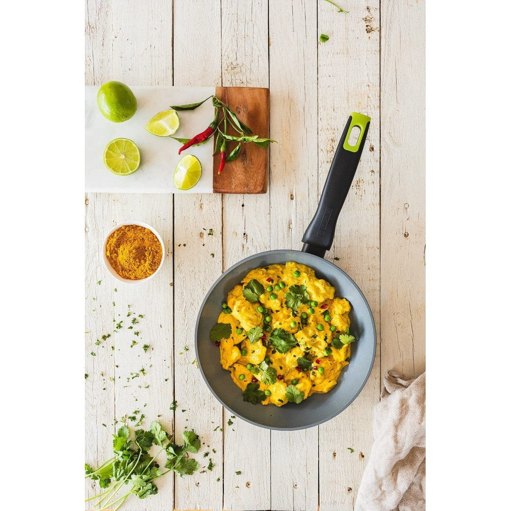 Tigaie wok Monix Eco Nature, aluminiu, baza full inductie, 28 cm