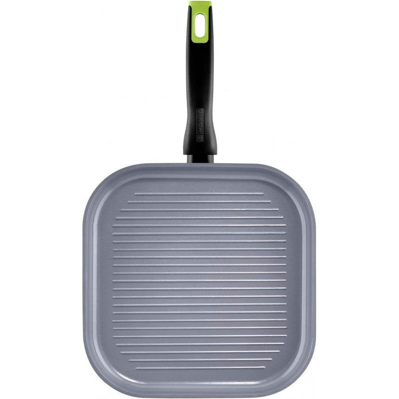 Tigaie grill Monix Eco Nature, aluminiu, baza full inductie, 28 x 28 cm