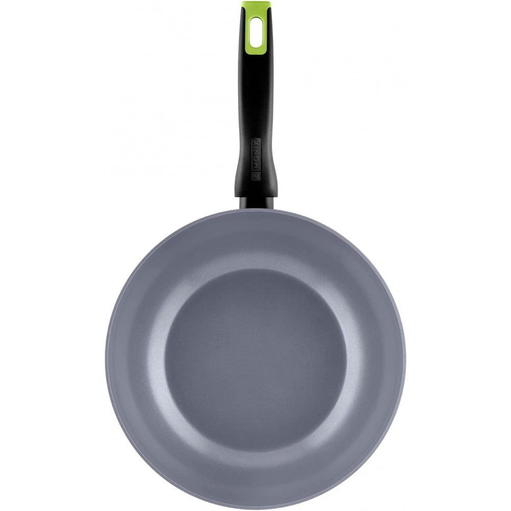 Tigaie wok Monix Eco Nature, aluminiu, baza full inductie, 28 cm