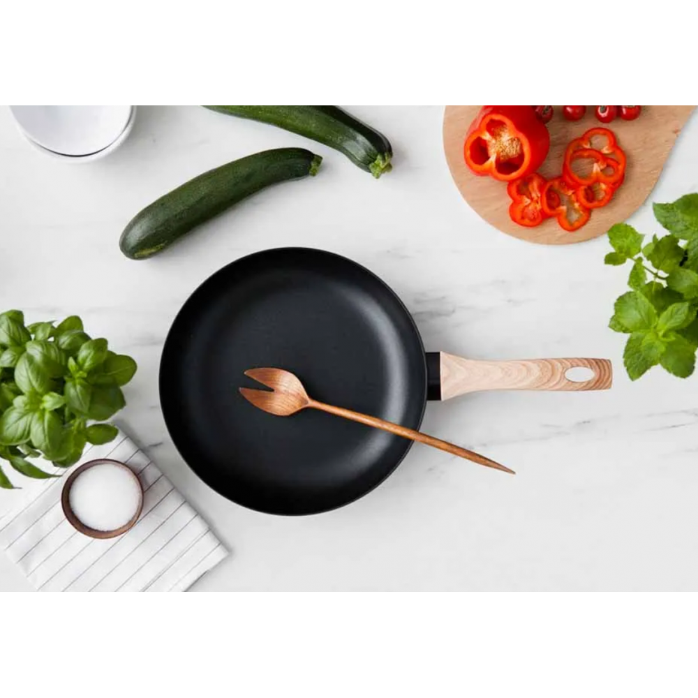 Tigaie Natura Light, aluminiu, negru, antiaderenta, 28 cm