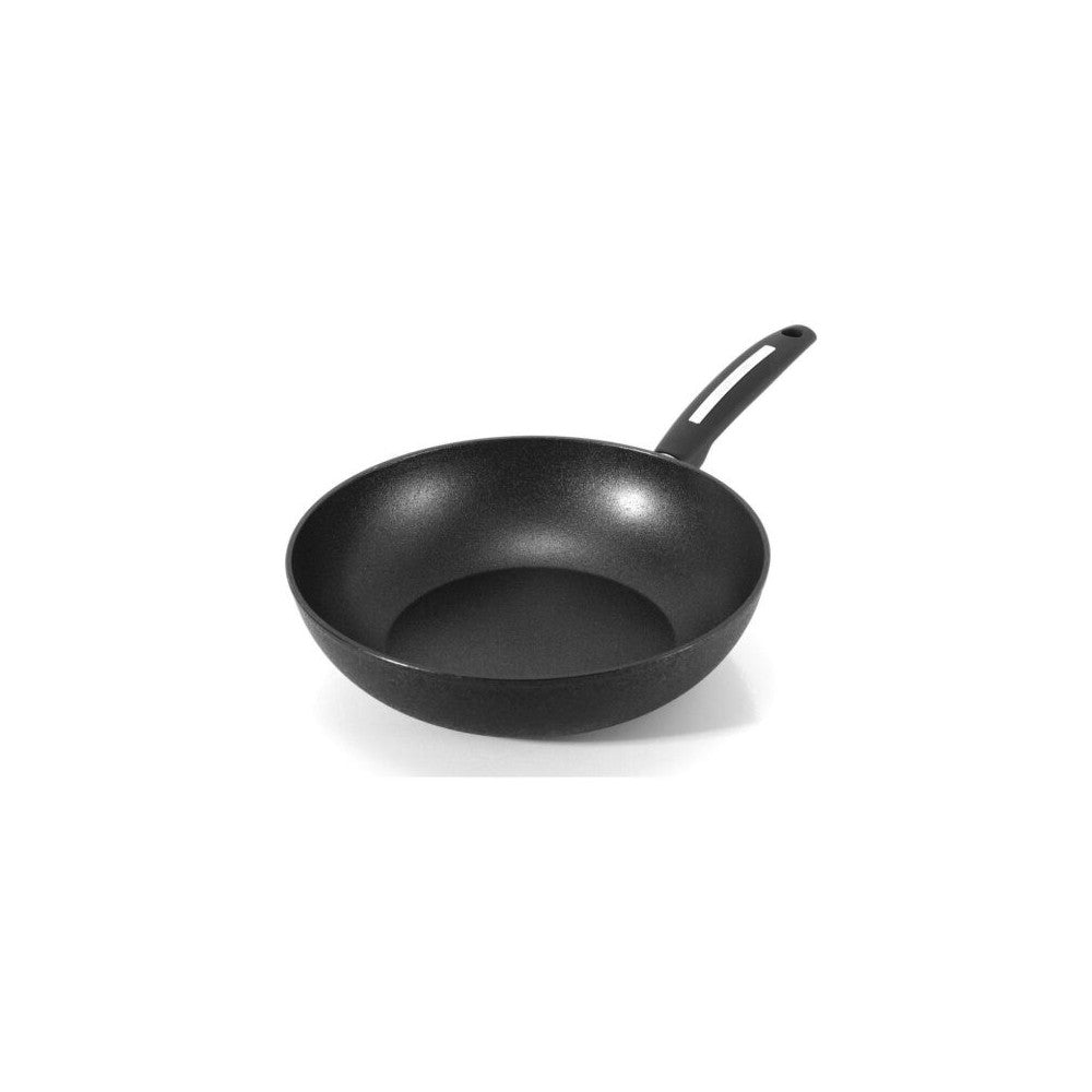 Tigaie Wok CS Munster, negru, cu inductie, 28x7.5 cm