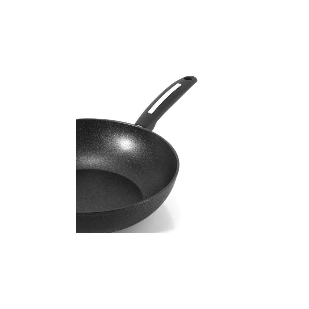 Tigaie Wok CS Munster, negru, cu inductie, 28x7.5 cm