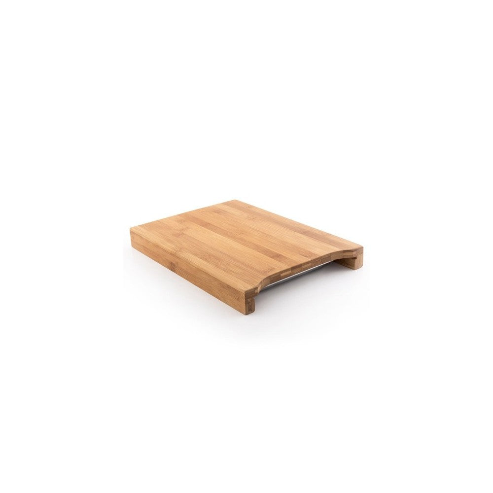 Tocator bambus cu tava inox, 35x25x4 cm