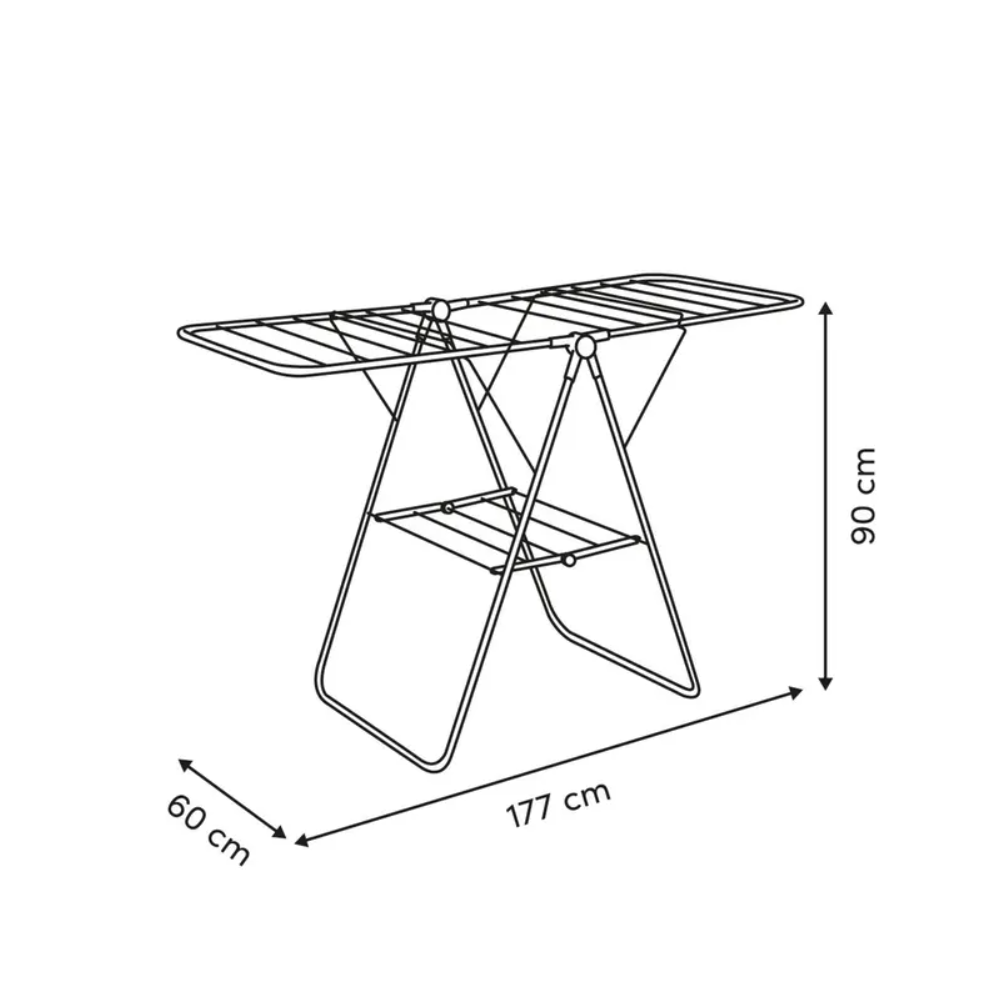 Uscator rufe Etendoire, metalic, 177 x 60 x H 90 cm, 23 m
