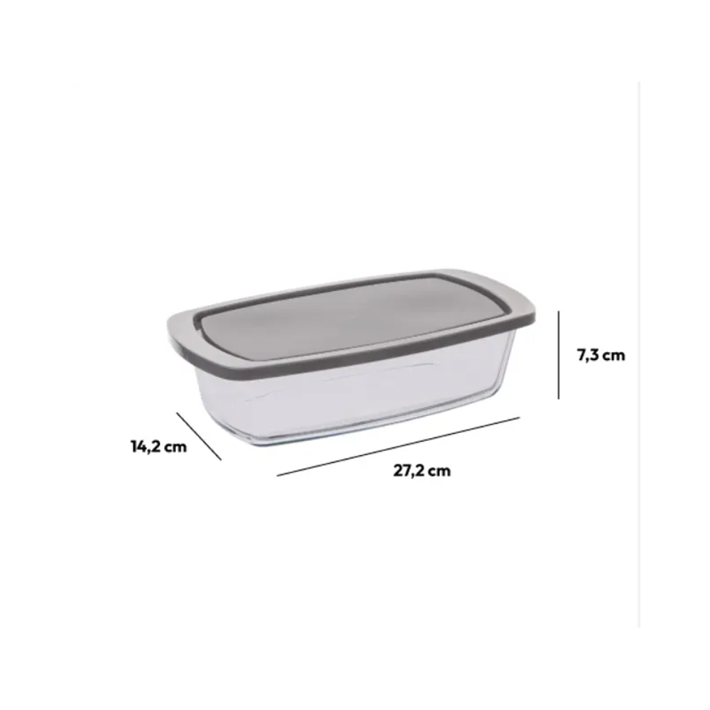 Vas termorezistent cu capac, KEEPEAT, 27 x 14 cm