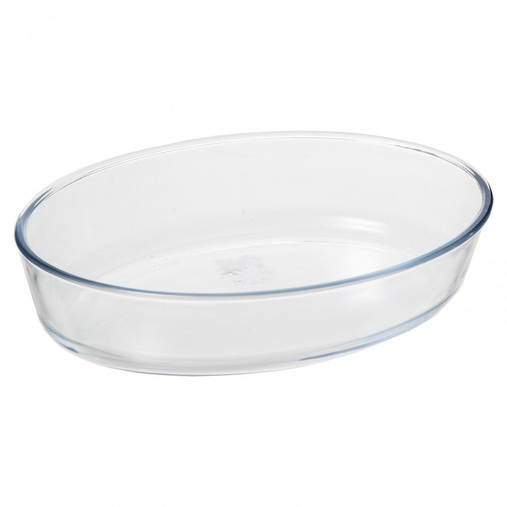 Vas termorezistent Arjun oval, capac bambus, 32 x 22,5 x H. 7 cm