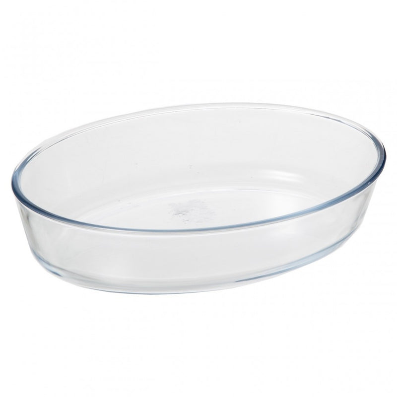 Vas termorezistent Arjun oval, capac bambus, 32 x 22,5 x H. 7 cm