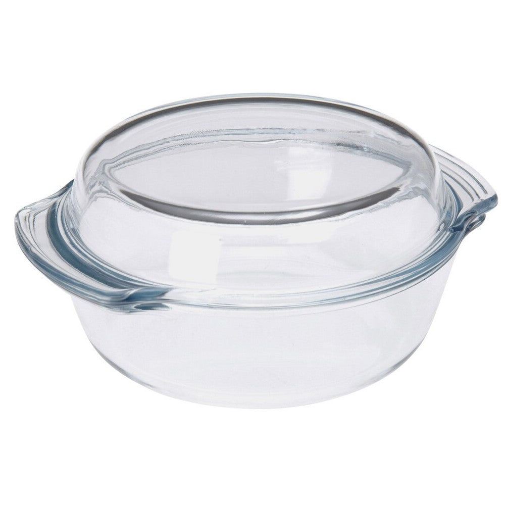 Vas Termolex, sticla, termorezistent, rotund, cu capac, 2000 ml