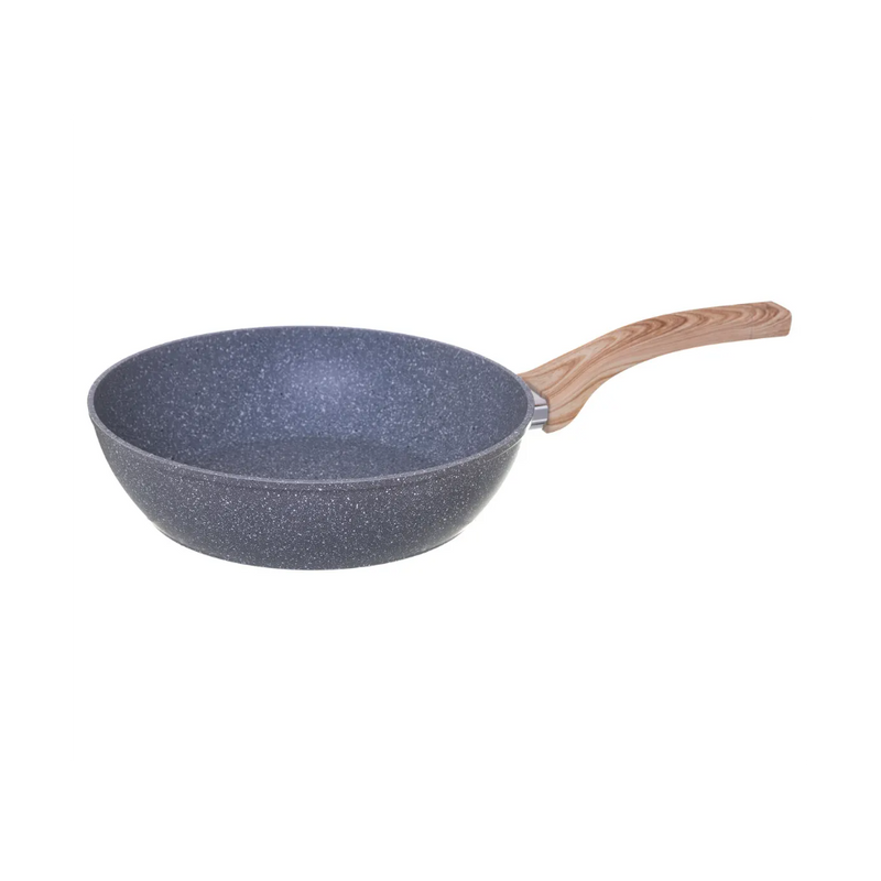Tigaie Wok Forge, granit, 24 x 11.5 cm, cu inductie, cu capac