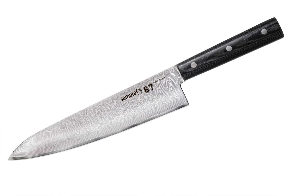 Cutitul bucatarului, Samura Damascus 67, Otel carbon, 20.8 cm