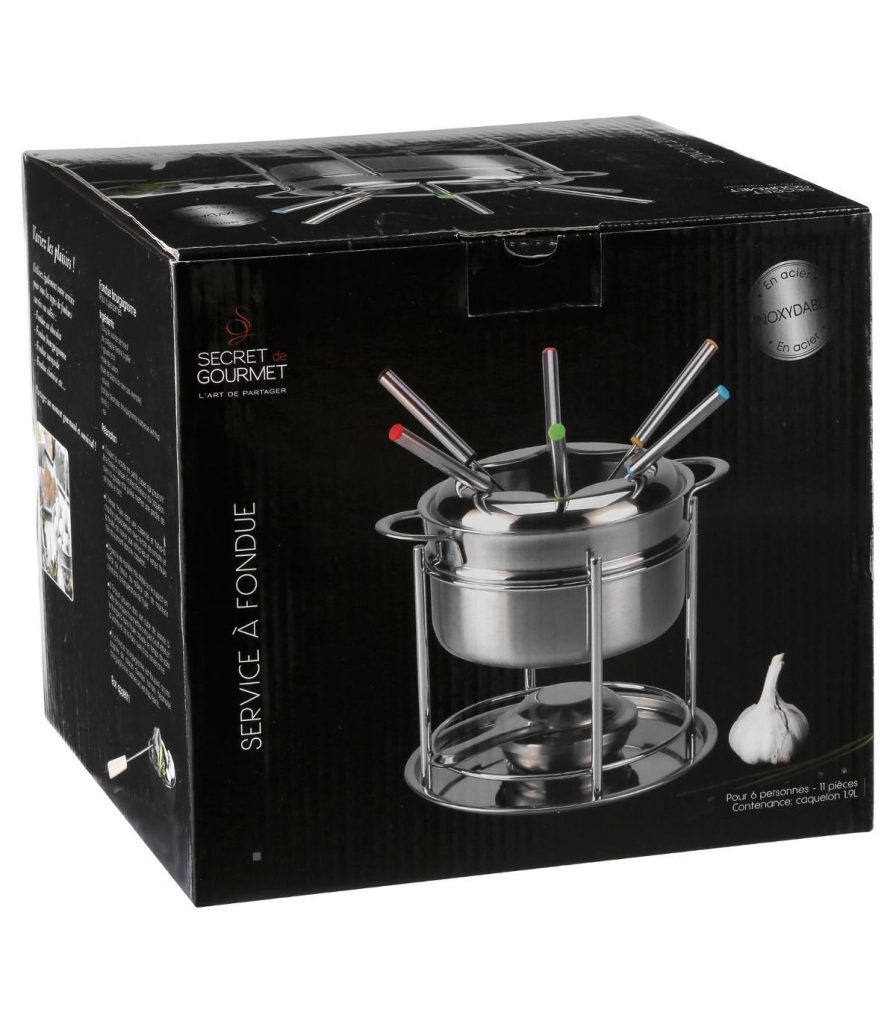 Set servire Fondue SG, inox, 6 persoane, 19 x 17 cm