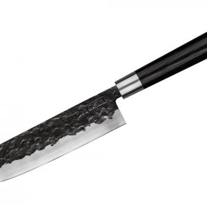 Cutit Nakiri Samura Black Smith, otel carbon, HRC 58, lama 16.8 cm