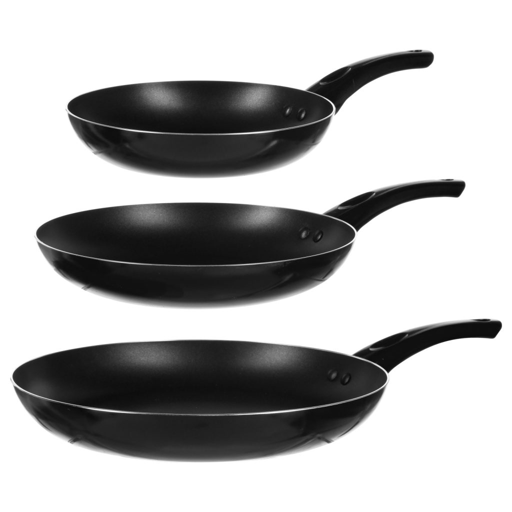 Set 3 tigai Secret de Gourmet Black, Aluminiu, 20/24/28 cm