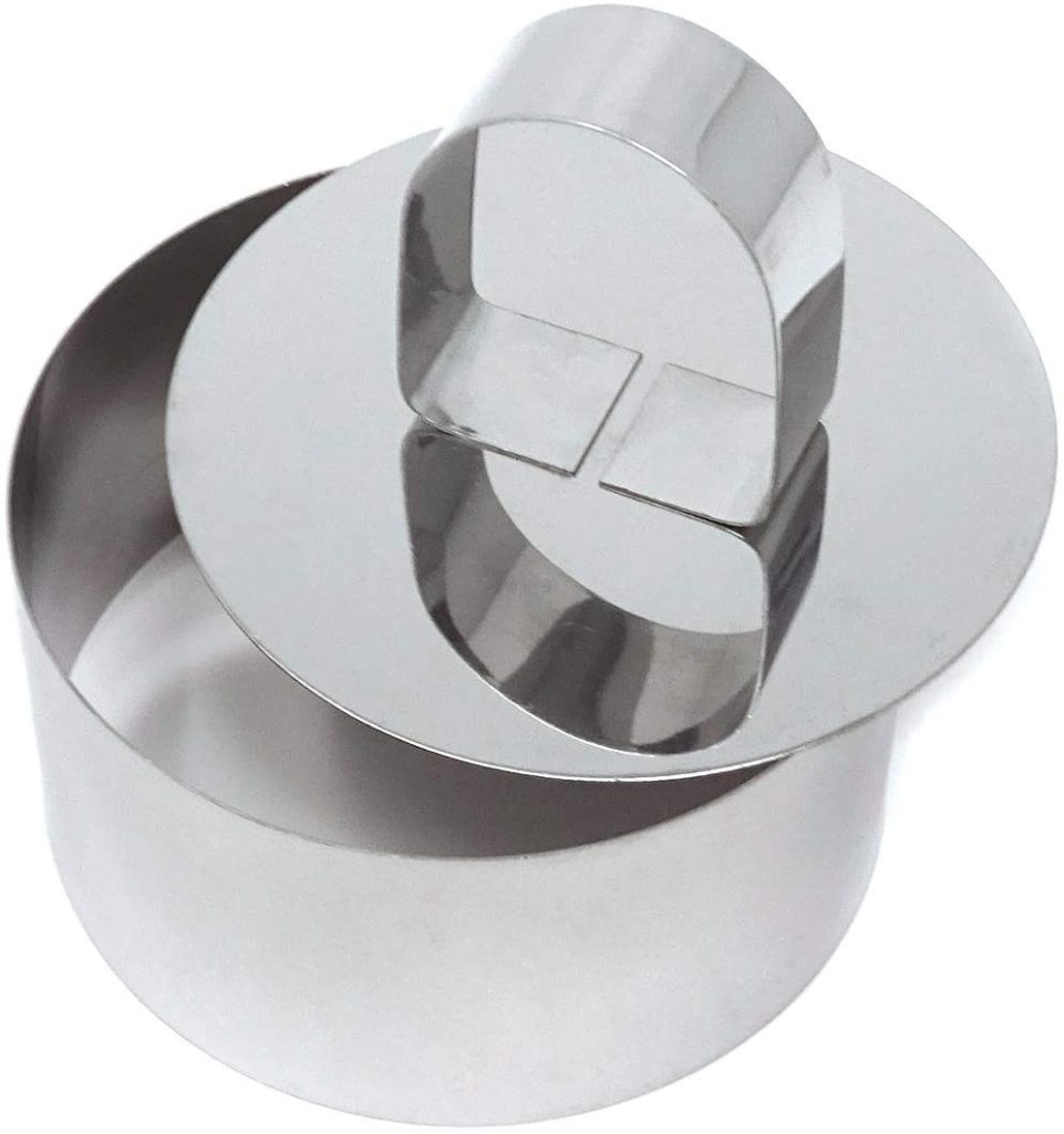 Forma ornare Ghidini Daily, inox, rotunda, cu pasator, 8x5,5 cm