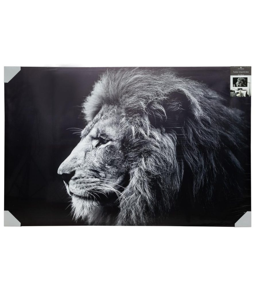 Tablou canvas Lion Black, 118x78 cm