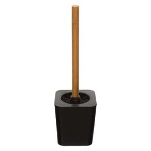 Perie wc Black bamboo, suport 11.6x38 cm