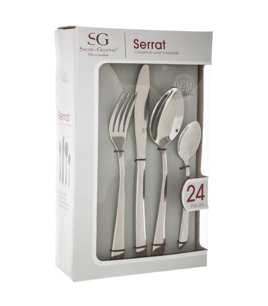 Set tacamuri SG Serrat, inox, 24 piese