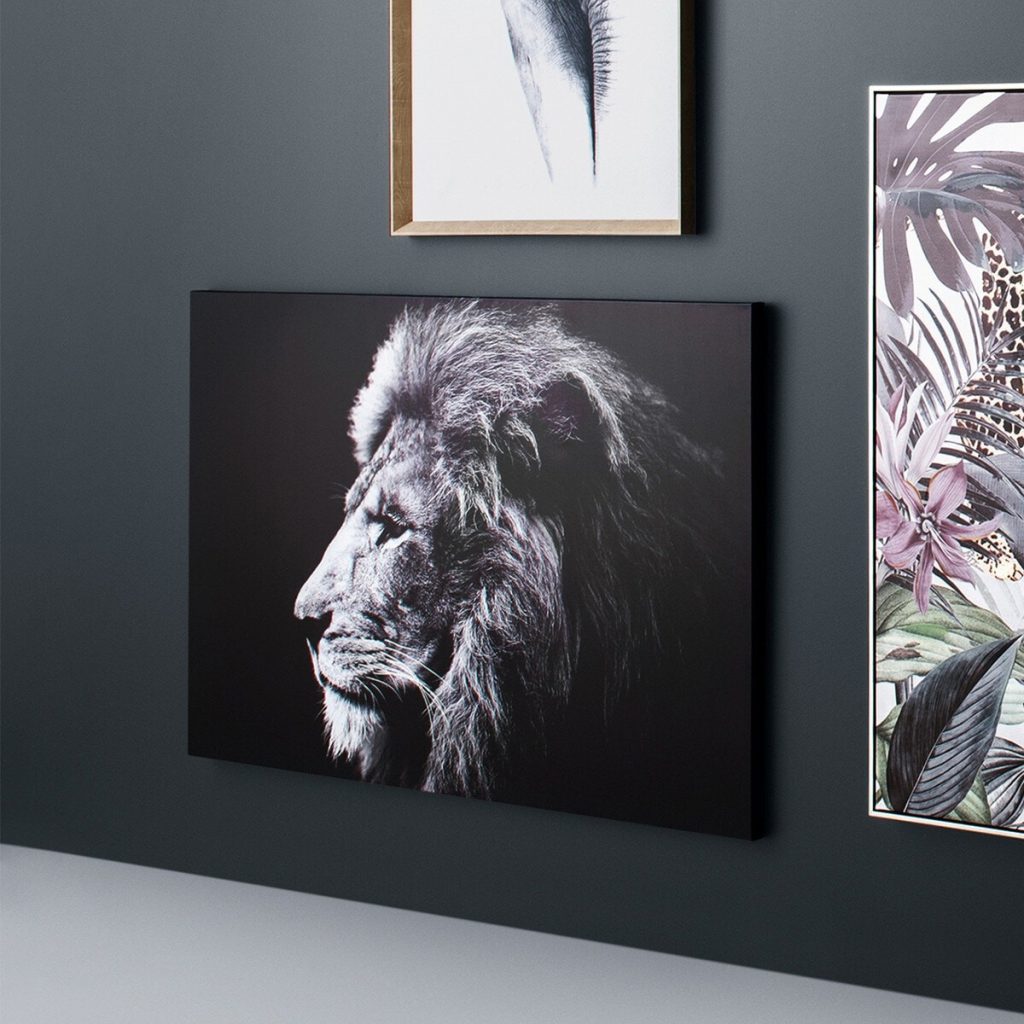 Tablou canvas Lion Black, 118x78 cm