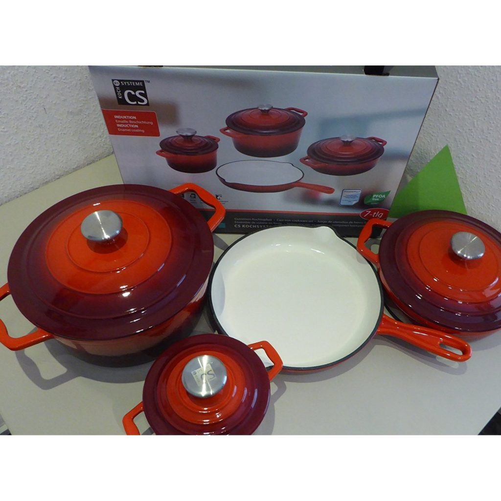 Set oale fonta masiva Xanten Premium Red, emailate 4 piese