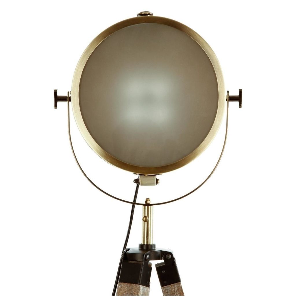 Lampadar Ebro Retro, bronz, lemn, 60x57x152 cm