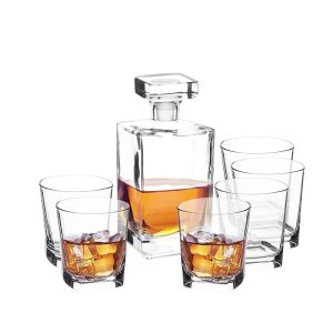 Set Whisky Aston, decanter 0,75 litri, 6 pahare 280 ml
