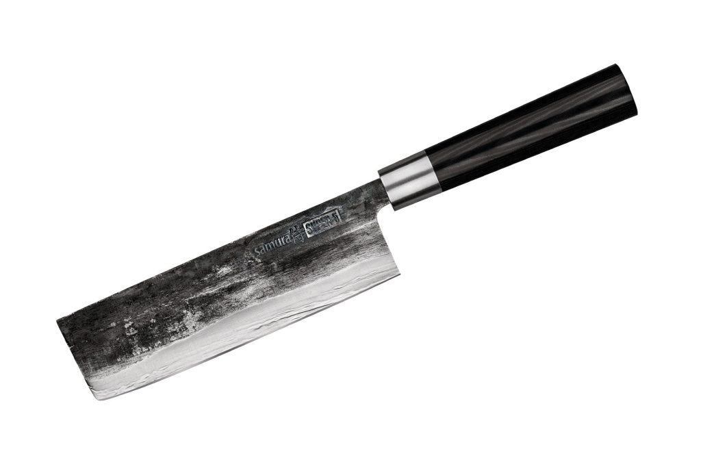 Cutit Nakiri Samura Super 5, otel japonez AUS 10, HRC 60, 17 cm