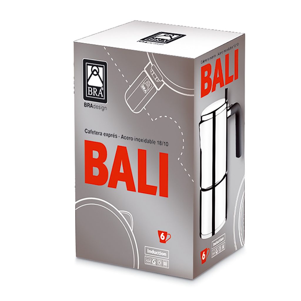 Espressor aragaz BRA Bali, inox, 4 portii