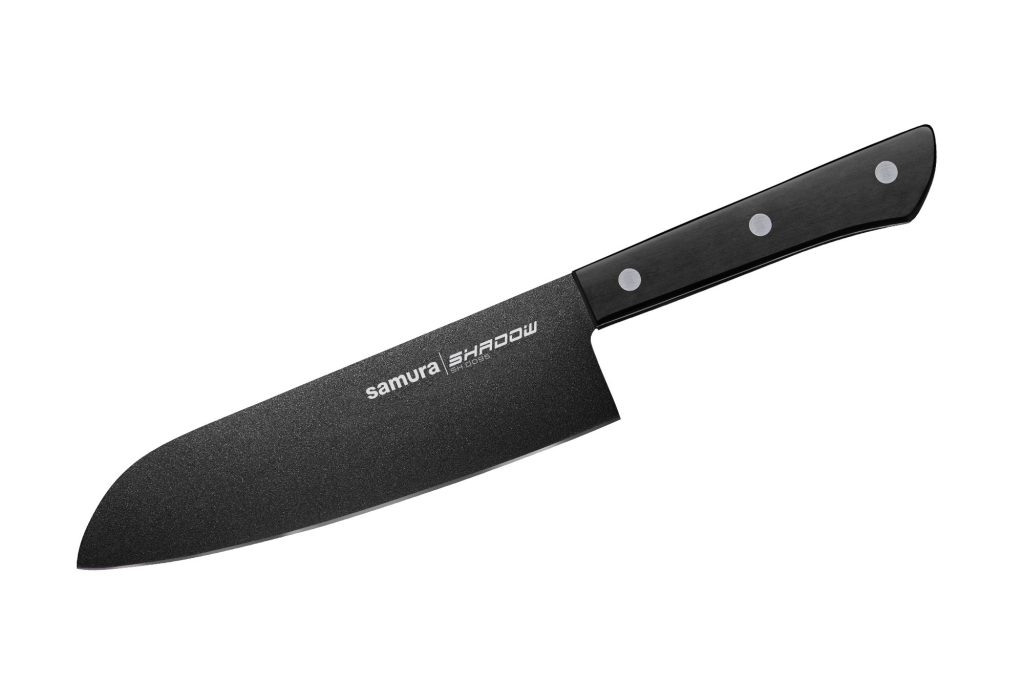 Cutit santoku, Samura Shadow, HRC 59, otel japonez lama 17,5 cm