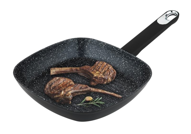 Tigaie Grill Marburg+, aluminiu, invelis Procalon Plus, 24X24 cm