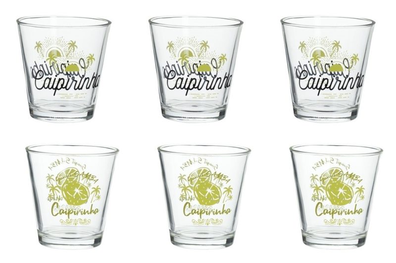 Set 6 pahare Caipirinha, sticla, 250 ml, 8.5x8.8 cm