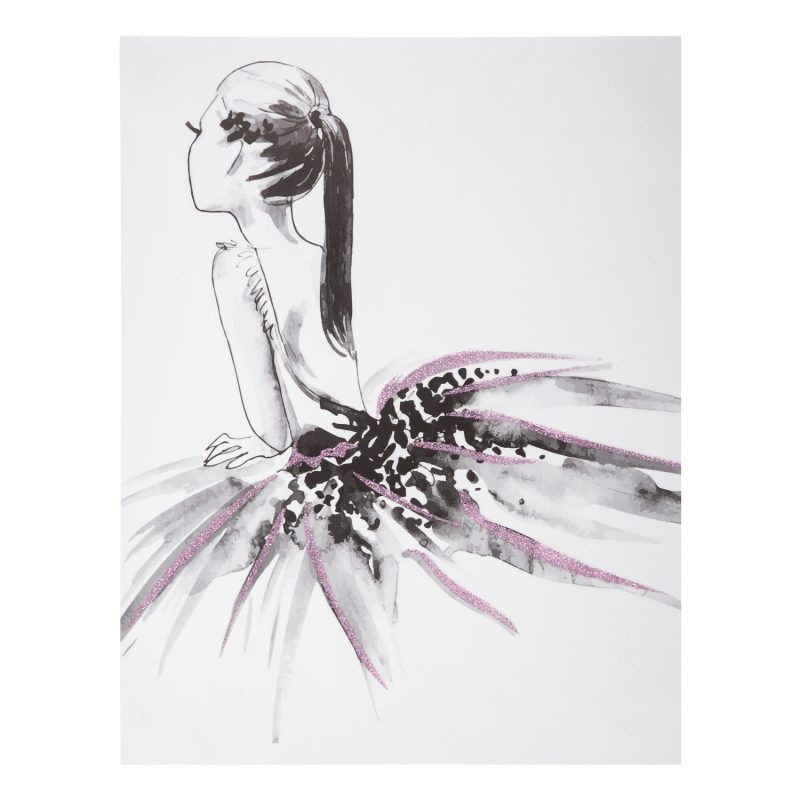 Sticker ILLU Danseuse Pink, 30x40 cm