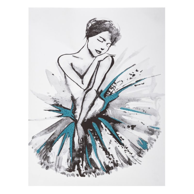 Sticker ILLU Danseuse Blue, 30x40 cm