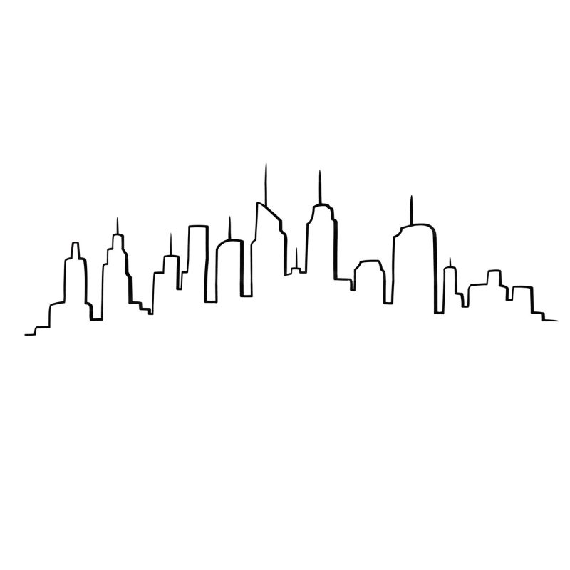 Sticker Skyline, 50x70 cm