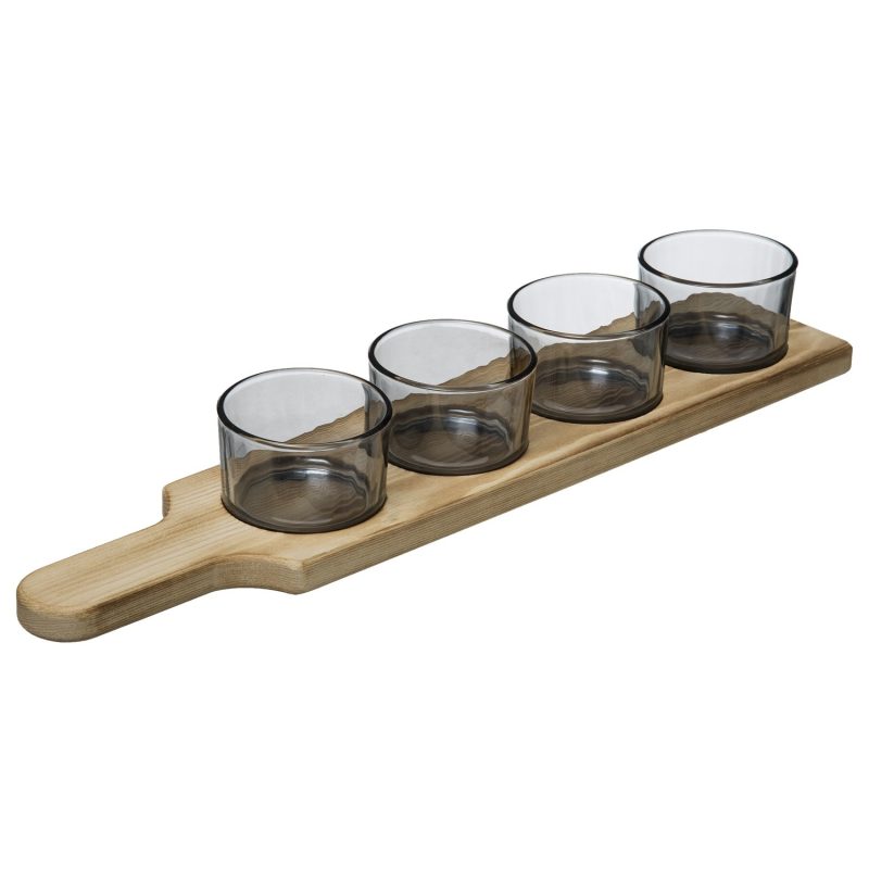 Set servire aperitiv Arha, 5 piese, 45x9.3x6 cm